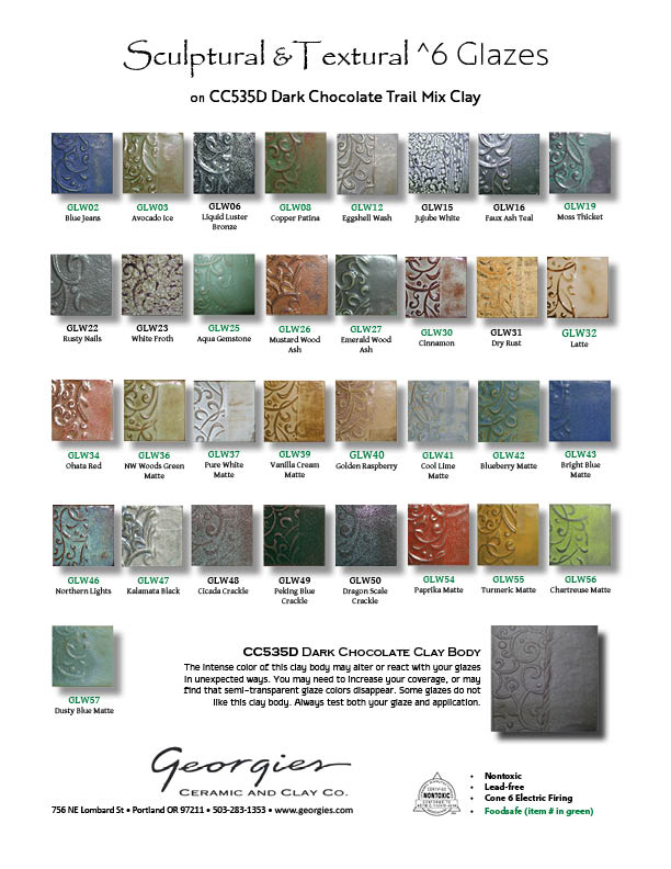 GLW glazes on Dark Chocolate