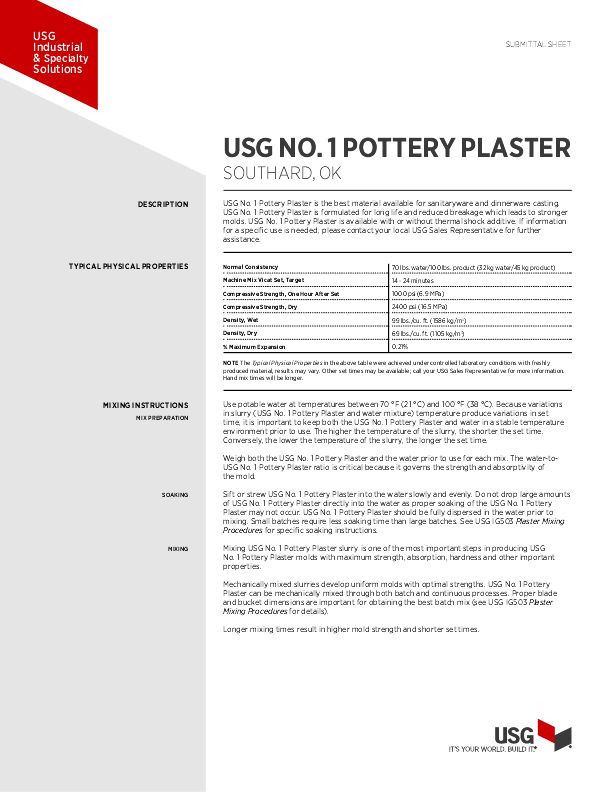 #1 Pottery Plaster