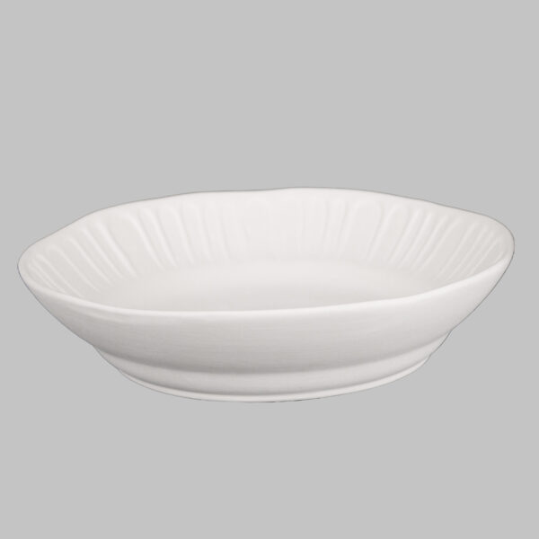 SB153 Mayco Stoneware Bisque Fluted Large Bowl