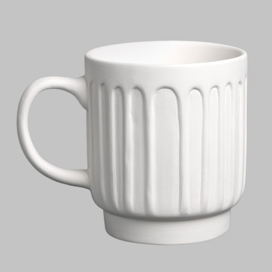 SB159 Mayco Stoneware Bisque Fluted Cup