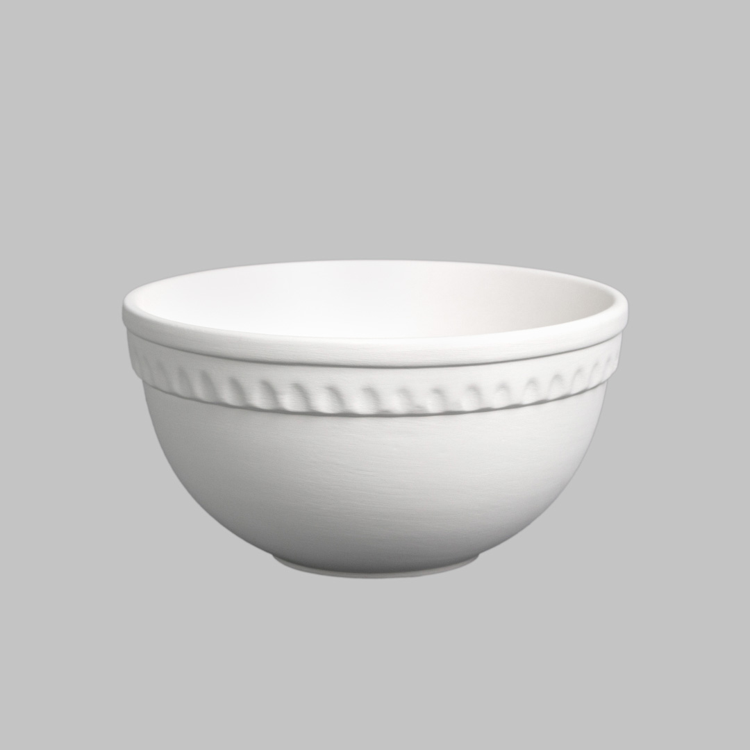 SB162 Mayco Stoneware Bisque Small Vintage Mixing Bowl