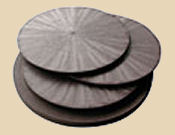 Round & square plastic pottery wheel bats from Creative Industries.